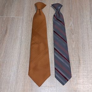 Vintage JCPenney & Sears burnt orange grey snapper tie bundle